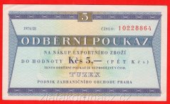 5 Tkčs - Tuzexová poukázka 1974/III