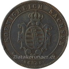 Sasko - 5 Pfennige 1862 B