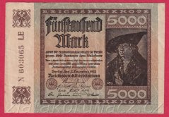 Německo - 5000 mark 2.12.1922 - série N-LE