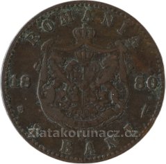 Rumunsko - 2 bani 1880 B