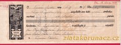 ČSR - směnka na 10 tisíc Kč - 1939
