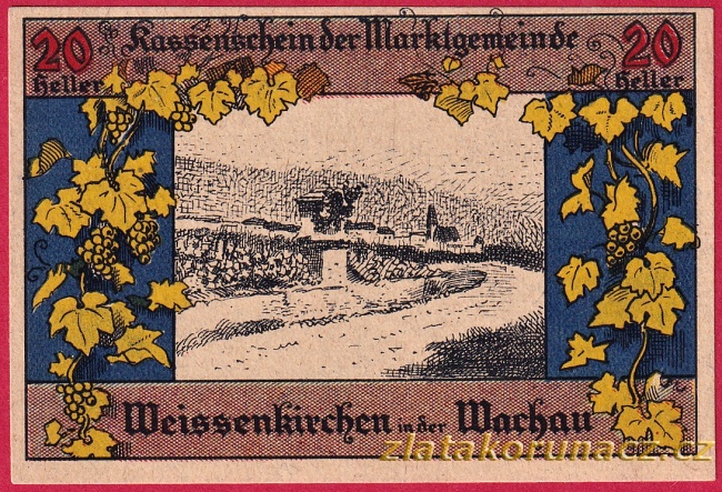 Weissenkirchen - 20 haléřů - 1920 - barevná