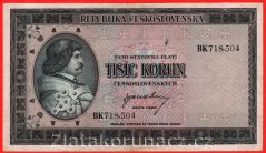 1000 Kčs b.l. 1945 BK neperf.