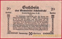 Schönbichl - 20 haléřů - 1920 - okrová