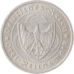 Německo - Výmar - 3 marka 1930 A - Vogelweide
