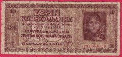 Rusko - Ukrajina - 10 Karbowanez 1942