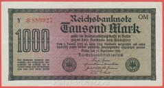 Německo - 1000 mark 15.9.1922 - série Y-OM