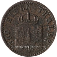 Prusko - 1 pfenning  1867 A