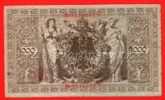 Německo - 1000 mark 21.4.1910 - série G-M-červená