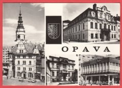 Opava - Městská věž Hláska, Blücherův palác, Kavárna Opera