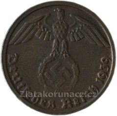 Německo - 1 Reichspfennig 1939 D