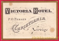 Norsko - prospekt Victoria Hotel - Christiania
