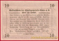 Stein an der Donau - 10 haléřů - 1920 - okrová