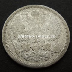 Rusko - 20 kopějka 1886 AG (АГ)
