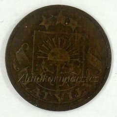 Lotyšsko - 2 santimi 1928