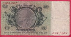 Německo - 50 Reichsmark 30.3.1933 - série J - O - 7 m.č.