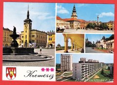Kroměříž - Velké náměstí s radnicí
