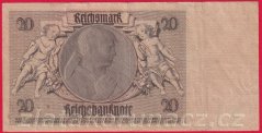 Německo - 20 Reichsmark 22.1.1929 - série G- 8 m.č C - Válečná