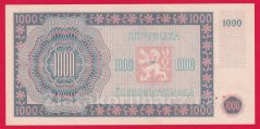 1000 Kčs 1945 24 B perf. vlevo dole