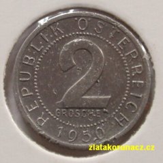 Rakousko - 2 groschen 1950