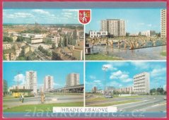 Hradec Králové - koupaliště, budovy, letecký pohled