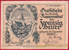 Ruppersthal - 20 haléřů - 1920