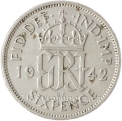 Anglie - 6 pence 1942