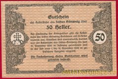 Stiftes Göttweig - 50 haléřů - 1920 - zelená