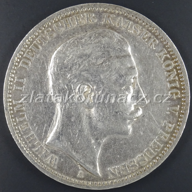 Německo - Prusko - 3 marka 1908 A
