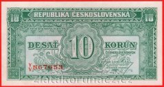 10 Kčs b.l. 1945 YV