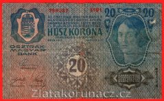 Rakousko-Uhersko - 20 Kronen 1919 II. vydání 1191