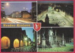 Hradec Králové - krajské město při večerním osvětlení