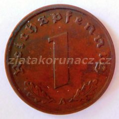 Německo - 1 Reichspfennig 1939 A