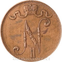 Finsko - 5 penniä 1914