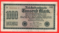 Německo - 1000 mark 15.9.1922 - série S-HH
