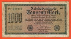 Německo - 1000 mark 15.9.1922 - série Da-GB