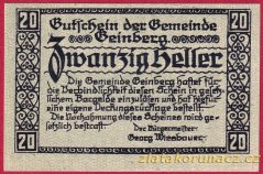 Geinberg - 20 haléřů - 1920
