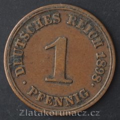 Německo - 1 Reich Pfennig 1898 E