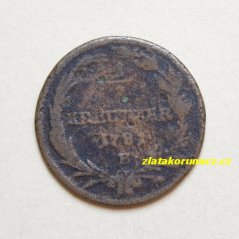 1/2 Krejcar 1782 B