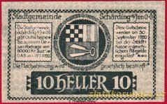 Schärding - 10 haléřů - 1920