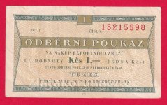 1 Tkčs - Tuzexová poukázka 1977/I