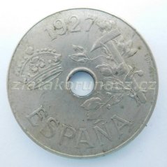 Španělsko - 25 centimos 1927 PC-S