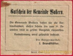 Wallern - 50 haléřů - 1920
