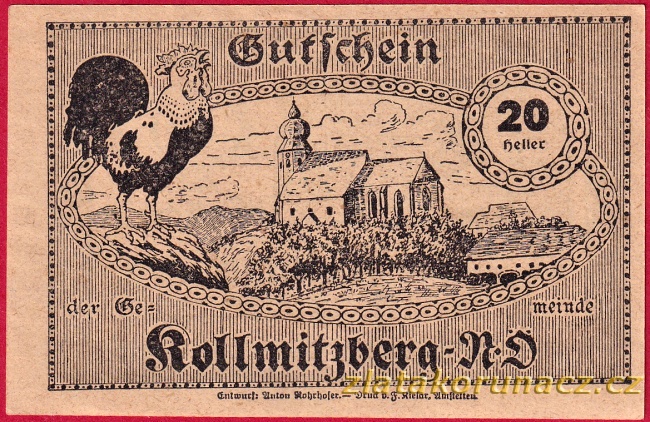 Kollmitzberg - 20 haléřů - 1920