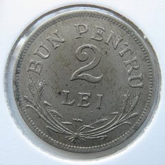 Rumunsko - 2 lei 1924 vlnovka