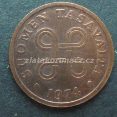 Finsko - 5 penniä 1974