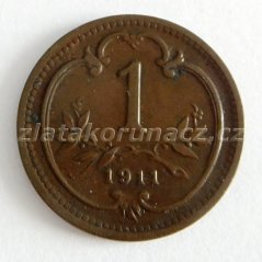 1 haléř F.J.I.-1911