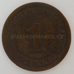 Německo - 1 Reich Pfennig 1875 B