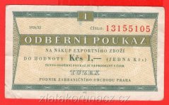 1 Tkčs - Tuzexová poukázka 1976/XI