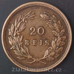 Portugalsko - 20 reis 1892